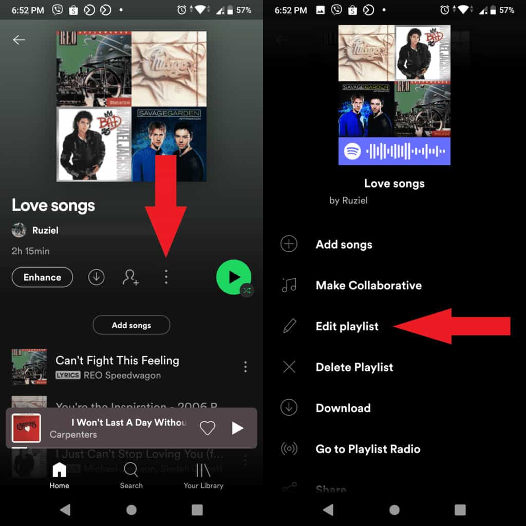 تغيير صورة قائمة تشغيل Spotify