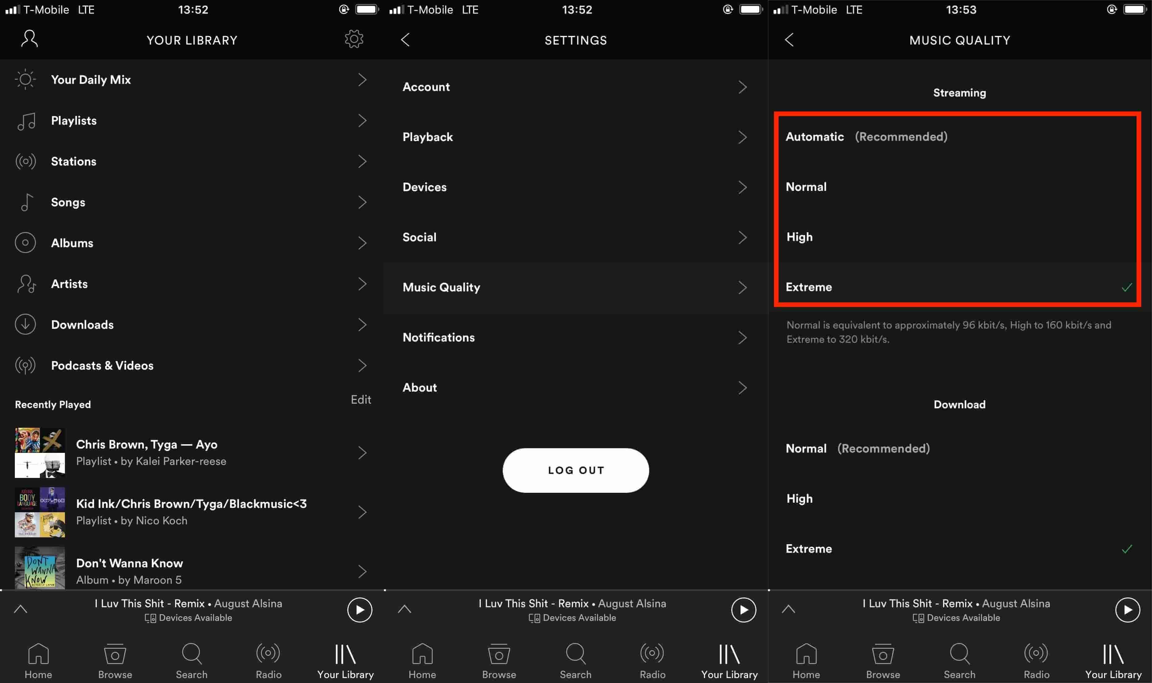 Change Spotify Music Quality For Streaming