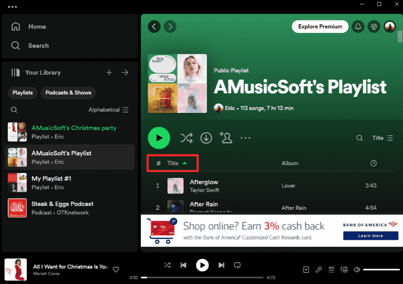 Alterar a ordem das músicas do Spotify