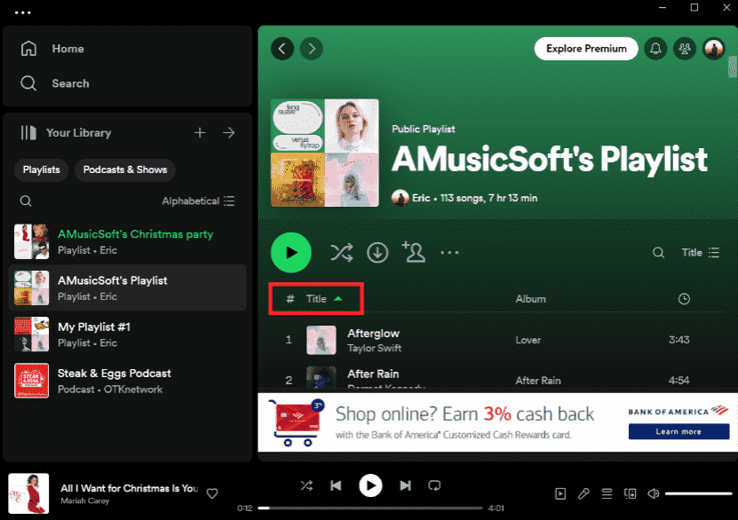 Change Spotify Songs Order