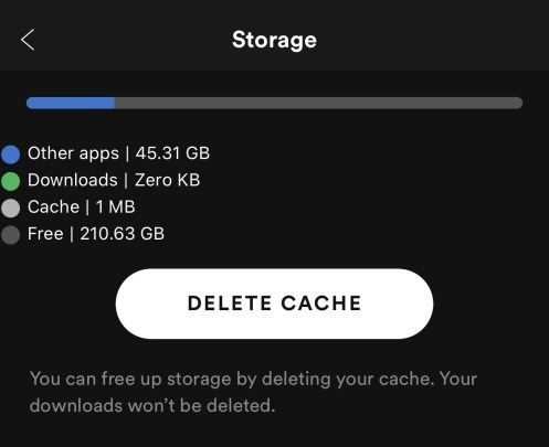 Cancella la cache dell'applicazione Spotify per correggere l'errore Spotify 17