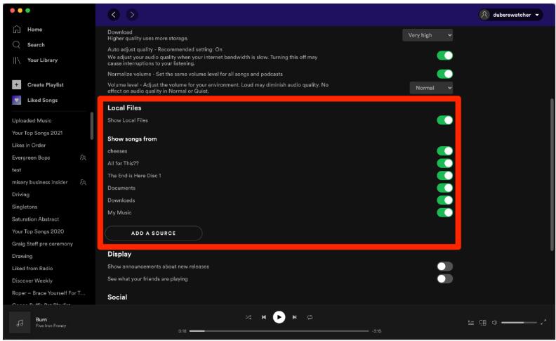 Spotify Adicionar uma fonte