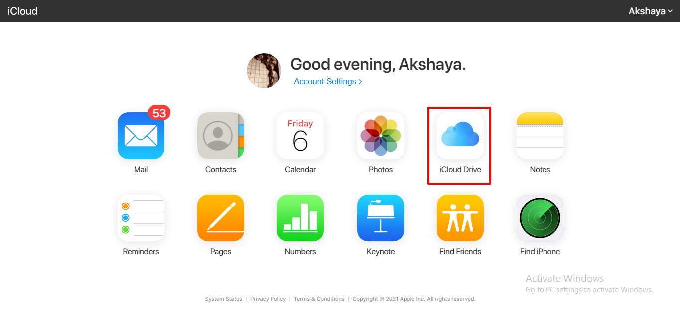 Otwórz iCloud