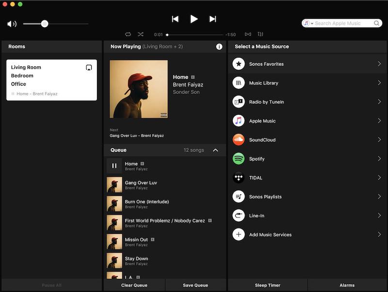 قم بتشغيل Spotify Sonos Speaker Mac