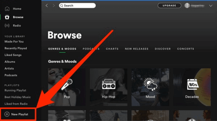 Maak een nieuwe afspeellijst op Spotify