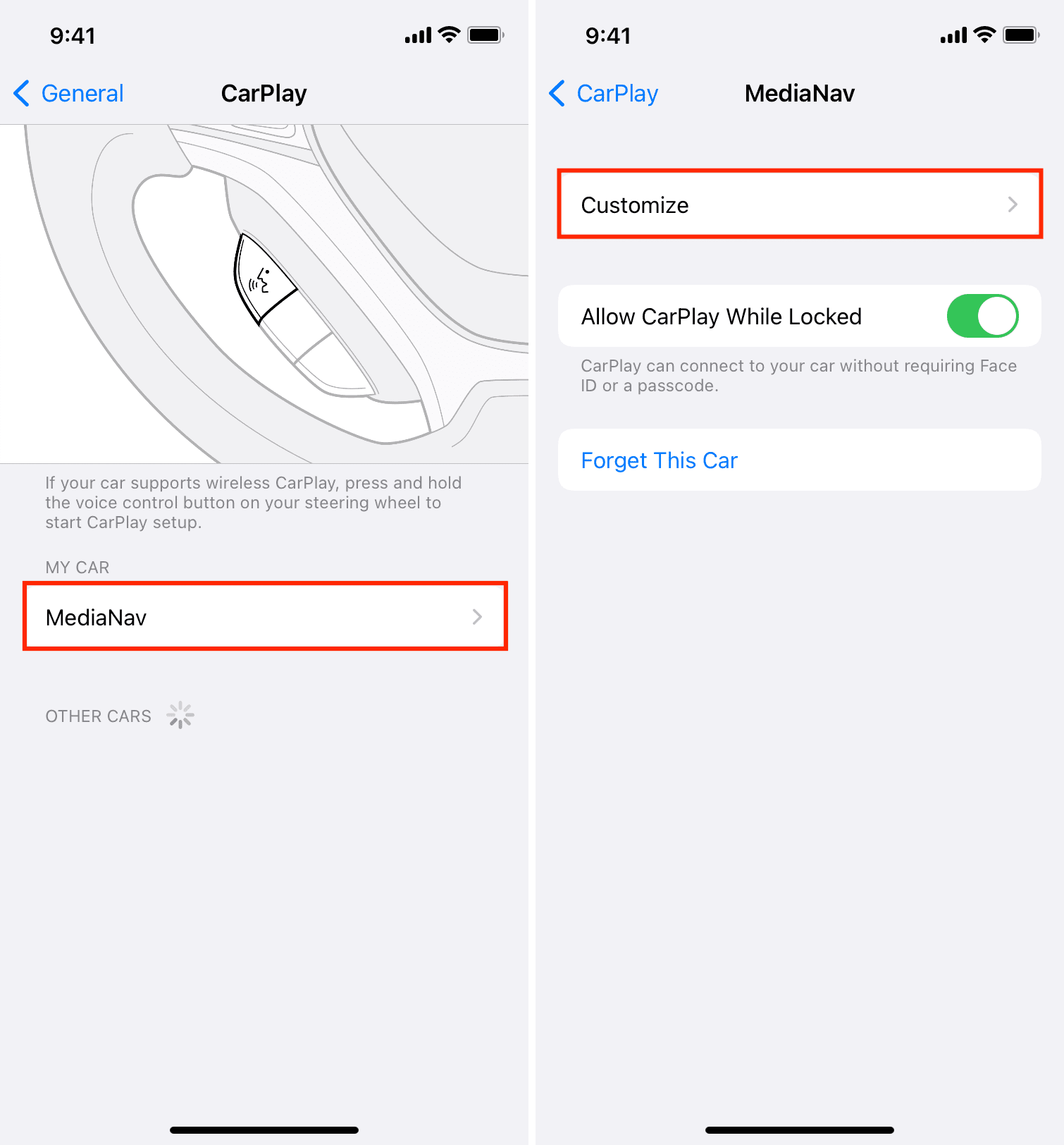 Adicionar aplicativos ao Carplay