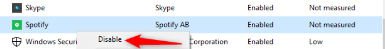 Stop Spotify from Opening on Startup on Windows 10 Using Windows Task Manager
