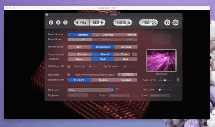 Visualizador de música DiscoBrick Spotify