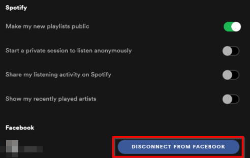 Как отключить Spotify от Facebook, отключив вход в Facebook