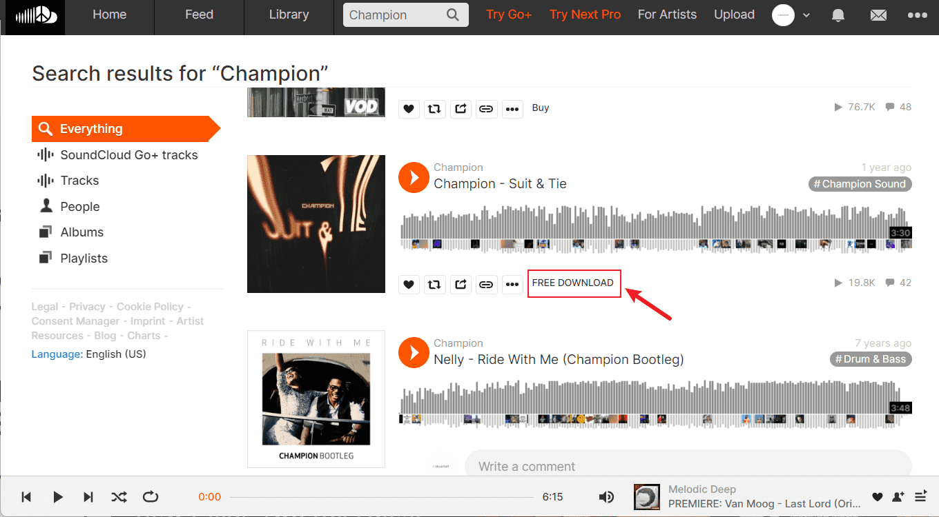 Télécharger des chansons depuis SoundCloud