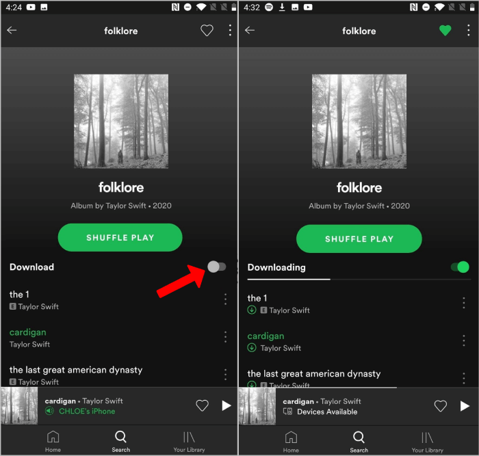 Laden Sie auf iOS Spotify Music herunter