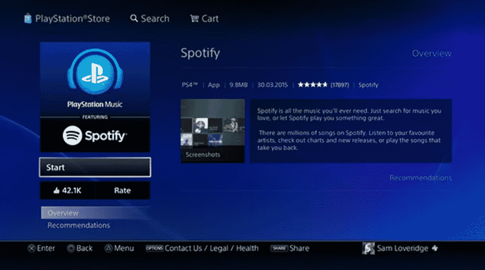 Download Spotify App To PS3
