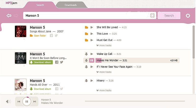 Gratis albumdownloader MP3Jam