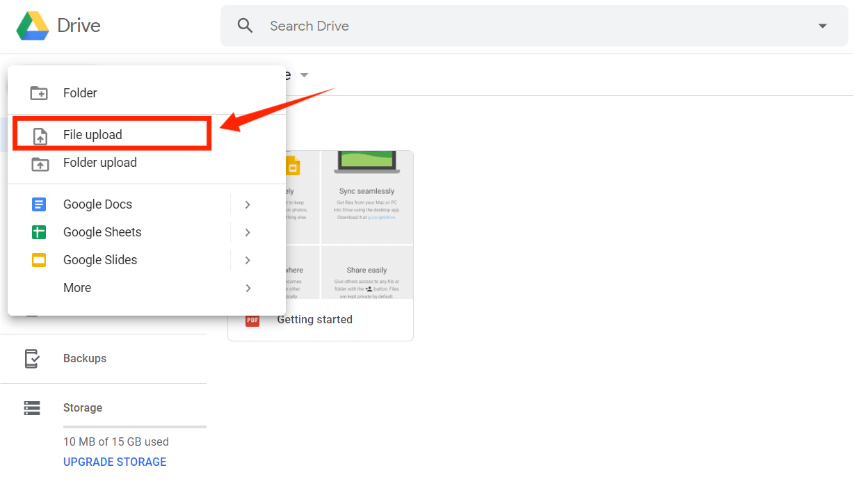 Carregar músicas do Spotify para o Google Drive