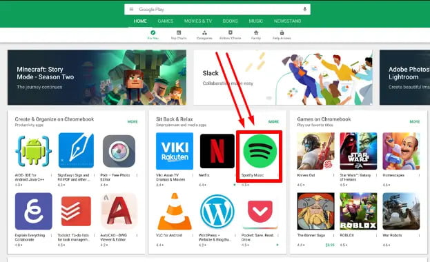 Play Store Laden Sie Spotify herunter