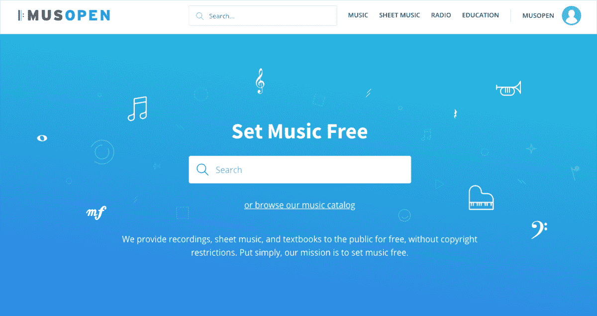 Musopen のホームページ