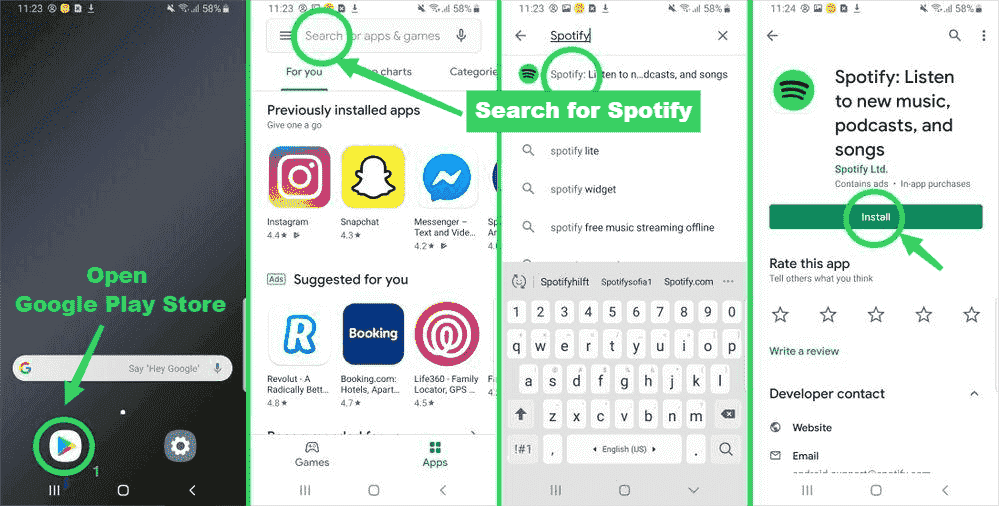 Reinstalla l'app Spotify