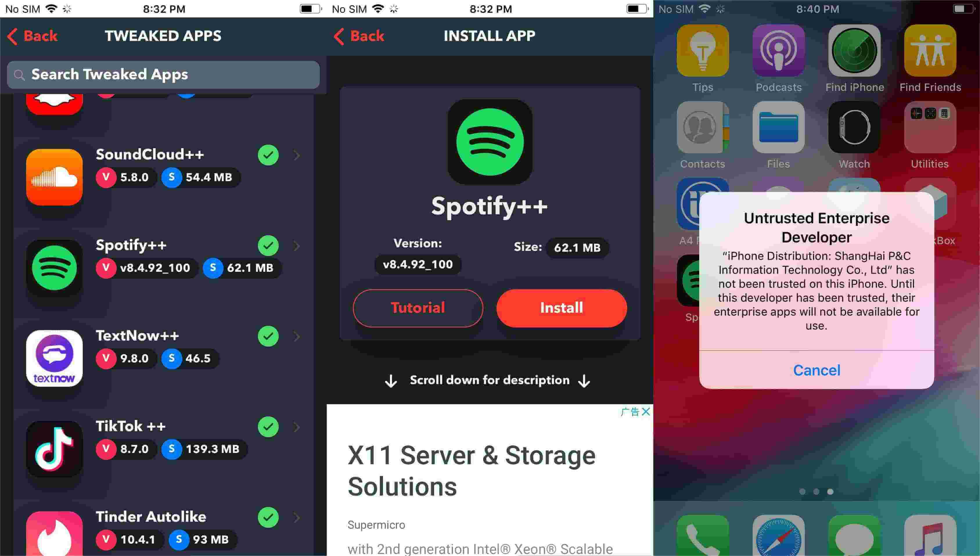 ثق في Spotify Premium TweakBox