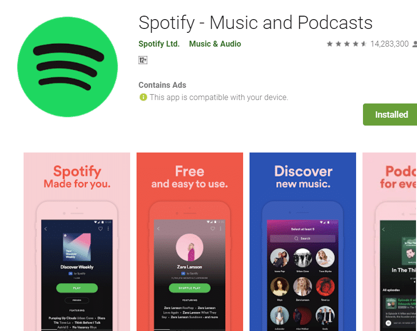 Instalar Spotify para solucionar No se puede instalar Spotify Error 18