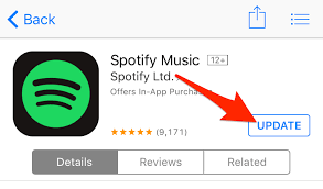 Actualice su aplicación de Spotify