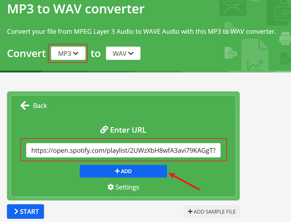 تحويل Spotify Audio إلى WAV عبر الإنترنت