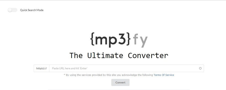 Verwenden Sie mp3fy.com als Spotify to MP3 Online Converter