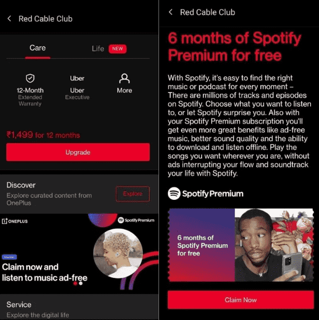 Promoção OnePlus Spotify Premium
