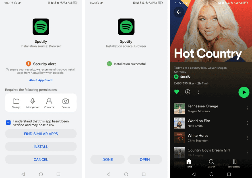 استخدم Spotify Premium Mod APK