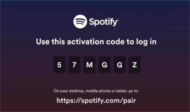 Pair Spotify Via PIN