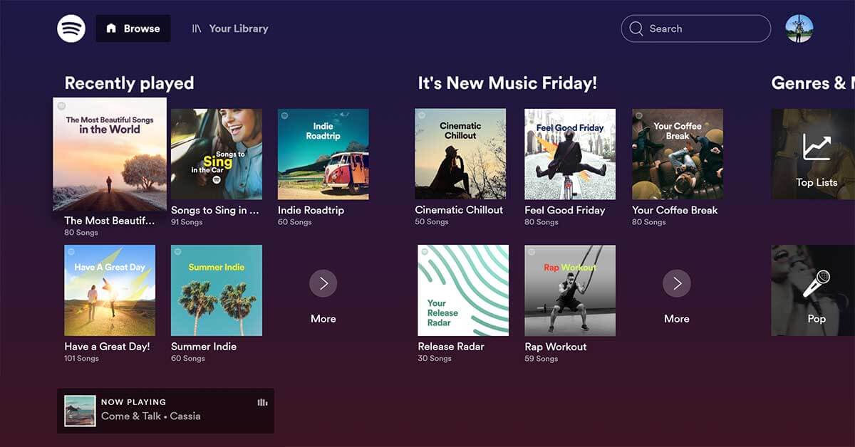 Воспроизведение музыки Spotify на Roku