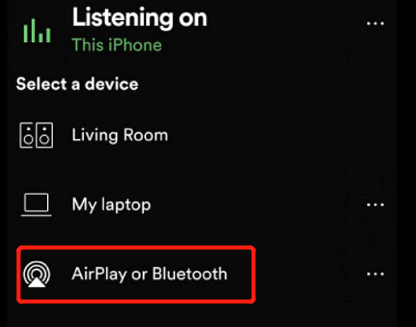 Jouez à Spotify via Bluetooth