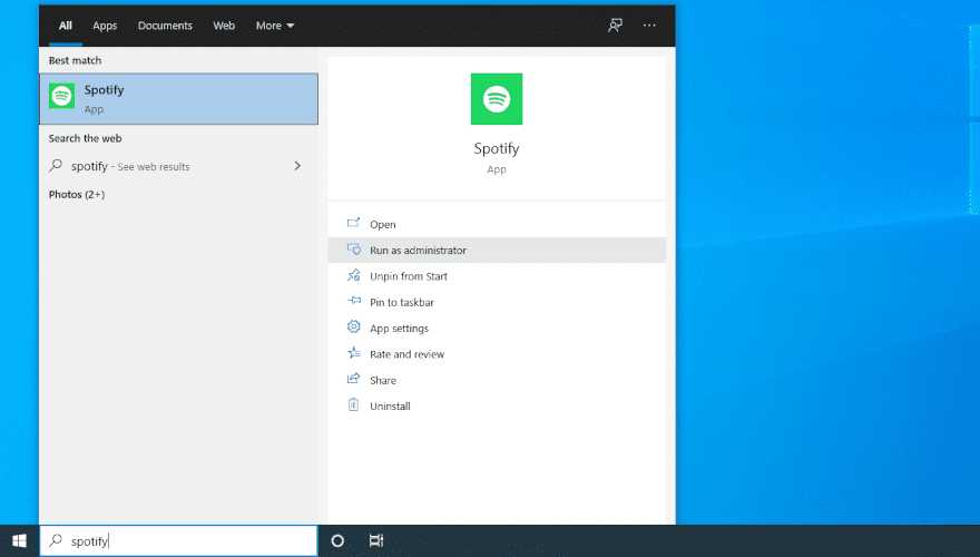 Spotify App Run As Administrator