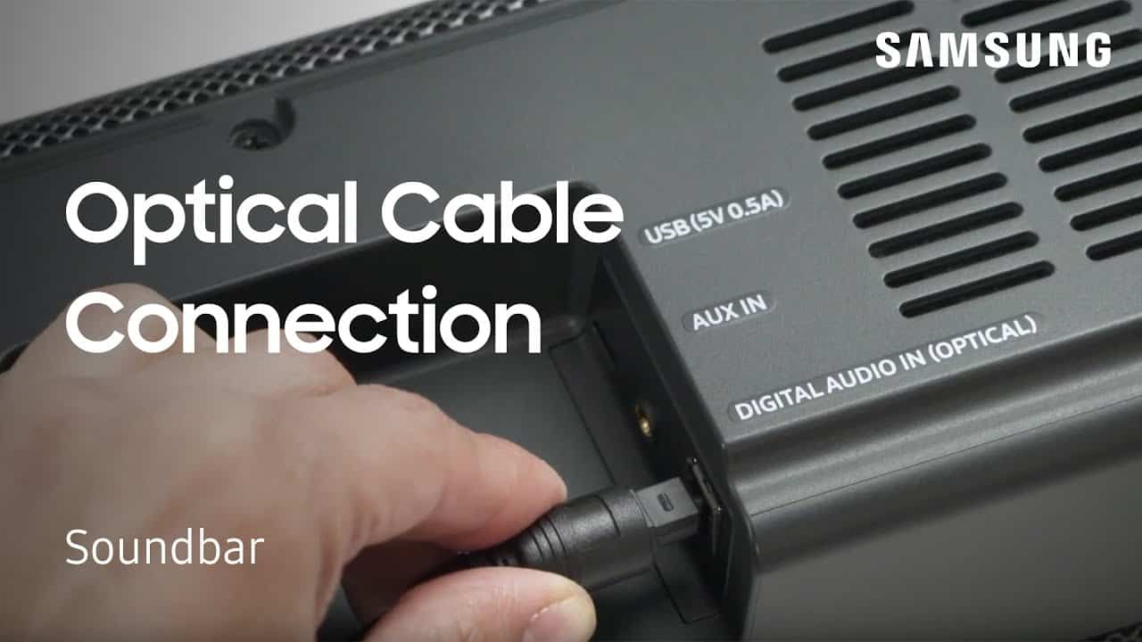 Optical Cable In Using It For Samsung Sound Bar Setup