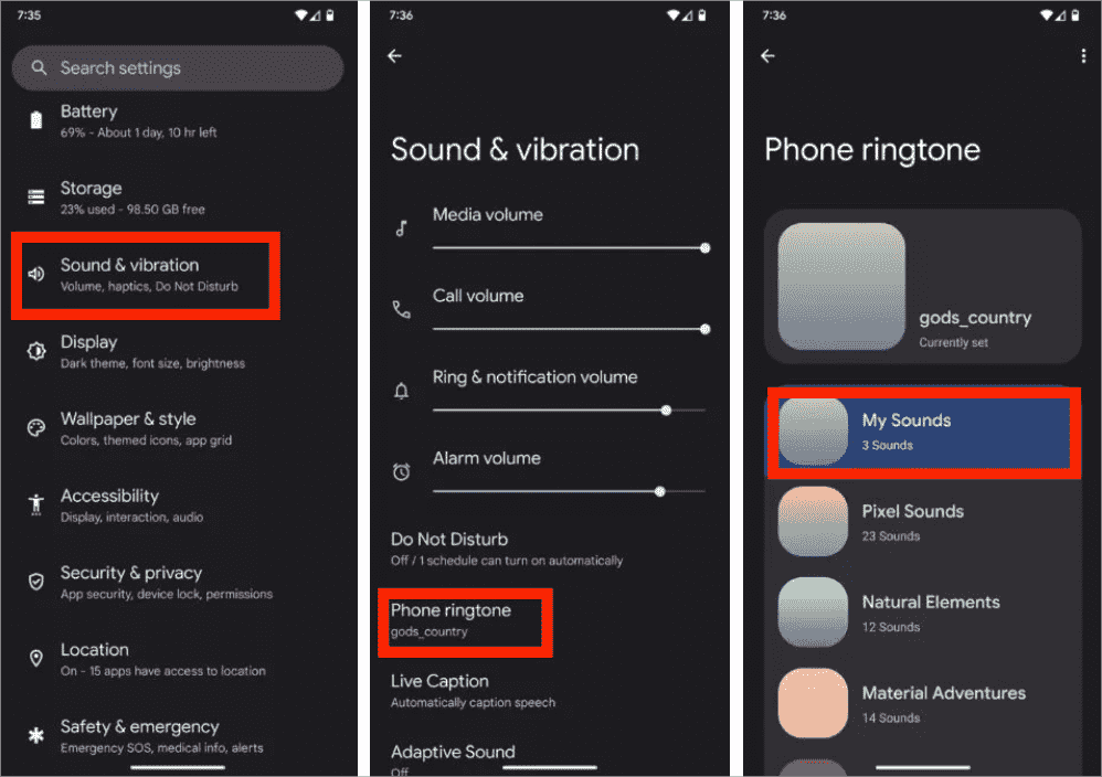 Android で着信音を設定する