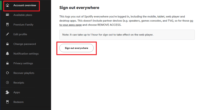 Sign Out From All Devices
