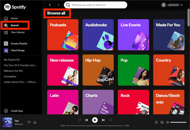 ابحث عن Spotify Daily Mix على الكمبيوتر