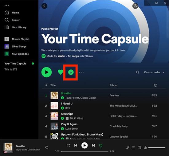 Eliminar Spotify individual descargado
