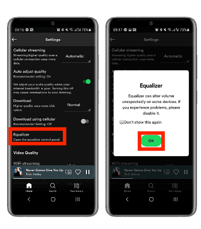 Spotify Equalizer على Android