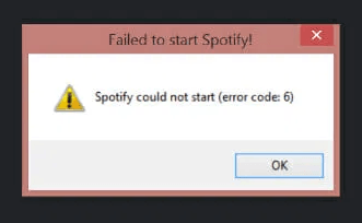 Spotify-foutcode 6