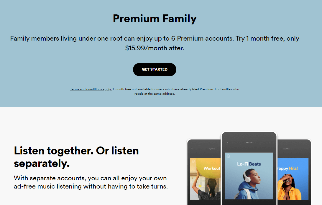 Spotify Famiglia Premium