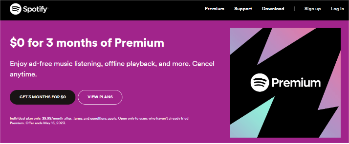 Spotify gratis proefversie