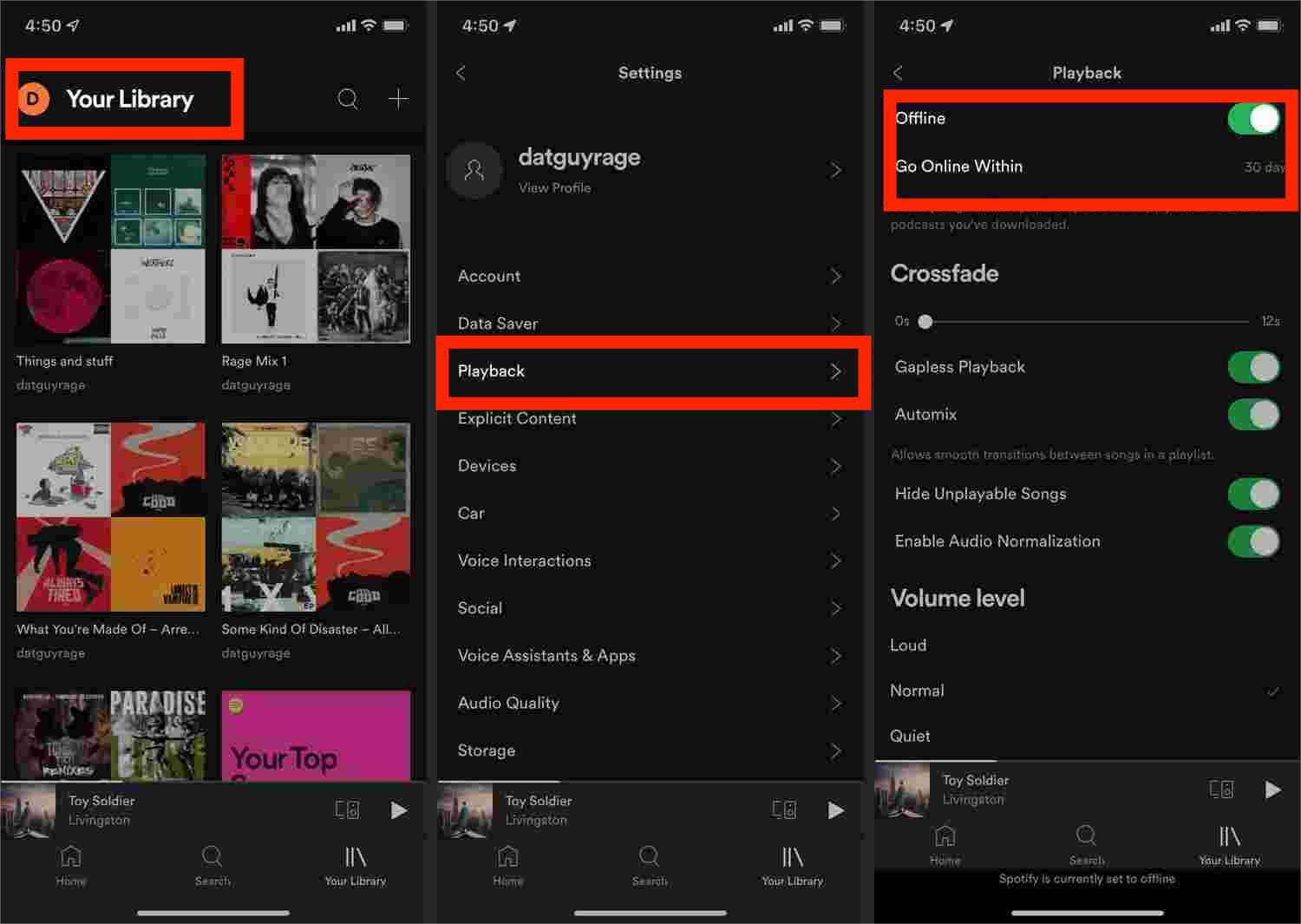 Deaktivieren Sie den Spotify-Offline-Modus