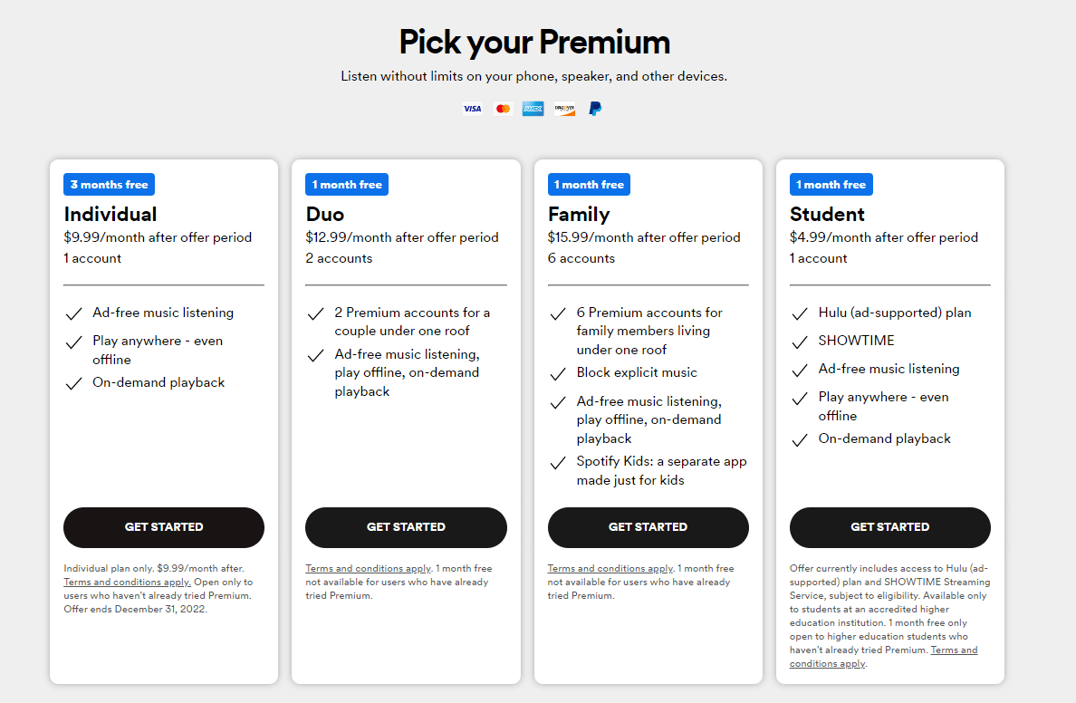 Spotify 가족 시작하기