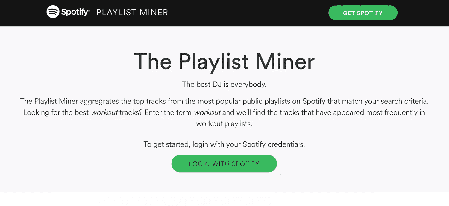 Playlist basate sull'umore The Playlist Miner