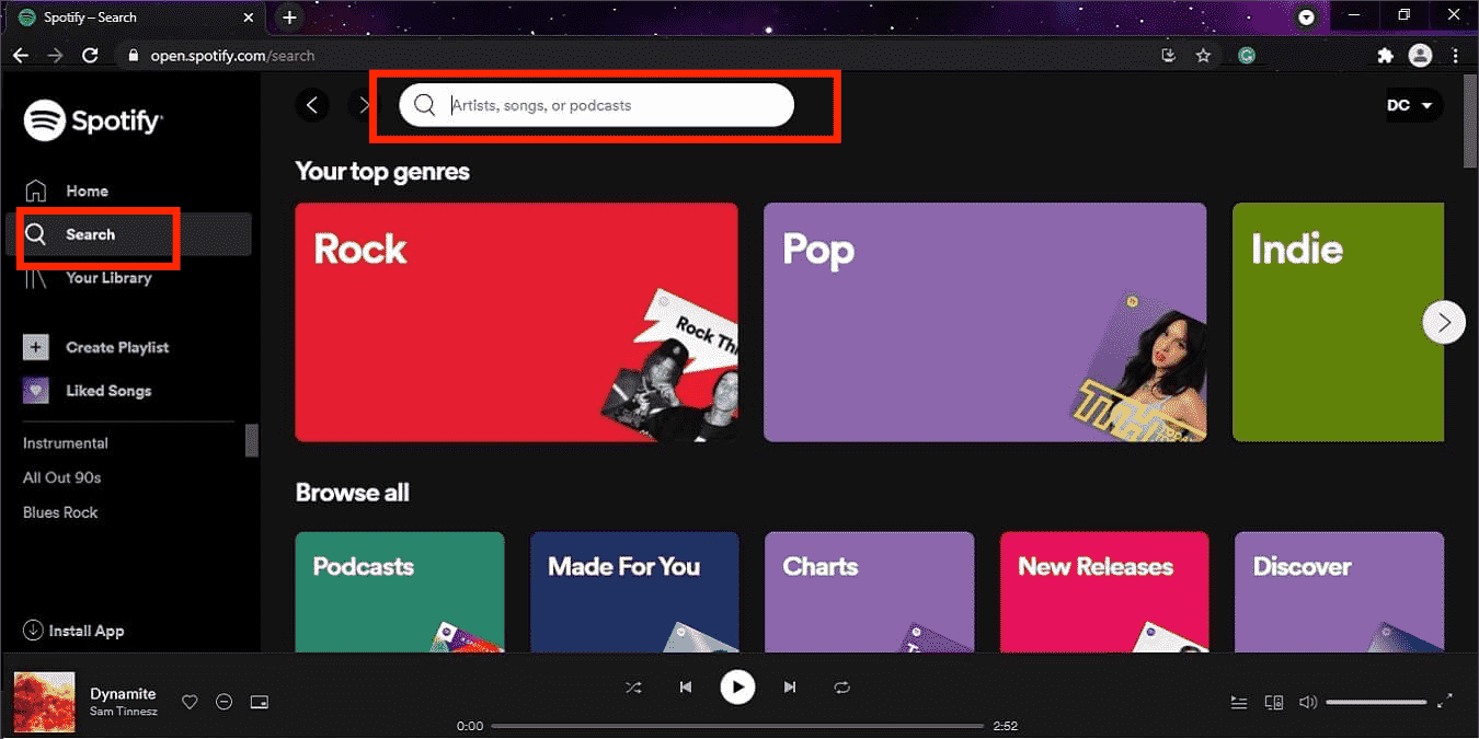 使用 Spotify 网络播放器