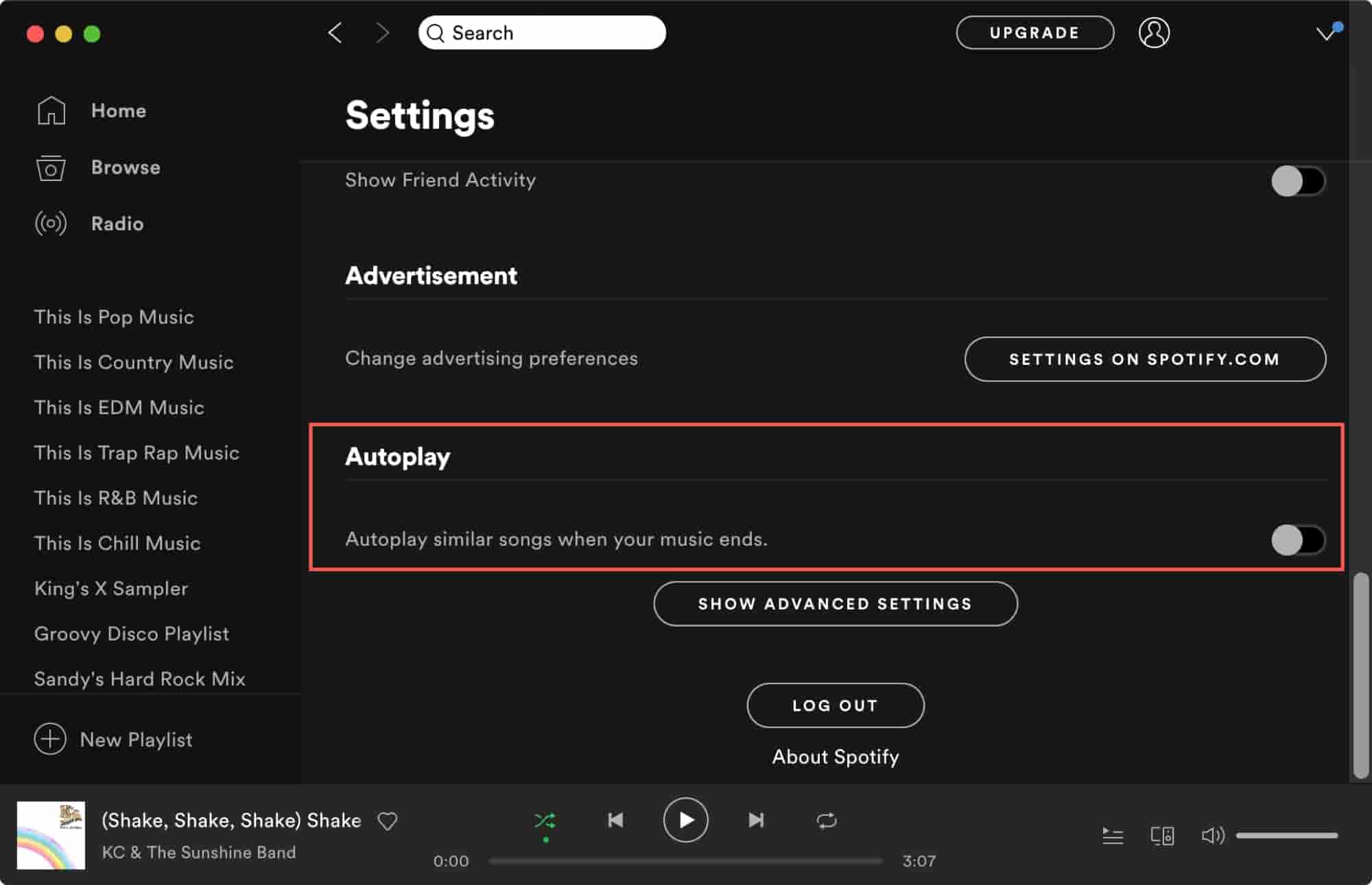 Spotify Autoplay Mac を停止する