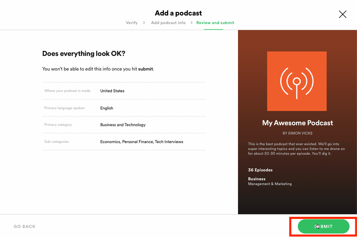 Dien uw podcast in