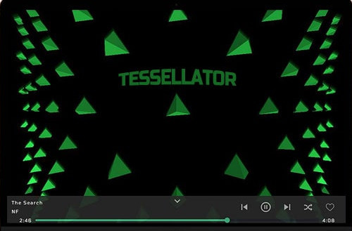 Visualizador de Música do Spotify do Tessellator