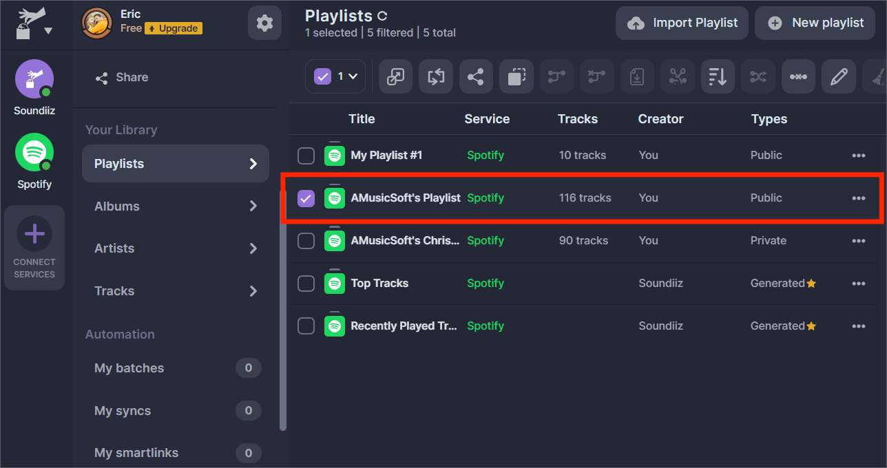 Soundiiz transfere listas de reprodução do Spotify para o Deezer