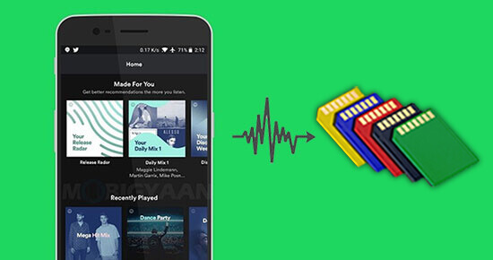 Transferir músicas do Spotify para o cartão SD